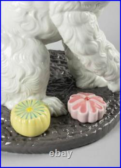 Lladro Poodle with Mochis Dog Figurine