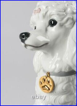 Lladro Poodle with Mochis Dog Figurine