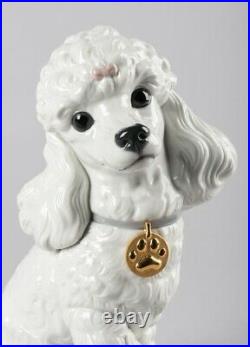 Lladro Poodle with Mochis Dog Figurine