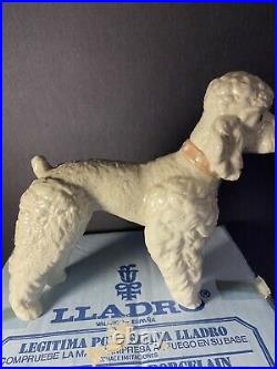 Lladro Porcelain 1259'Standing Poodle' Dog Figurine WithOriginal Box