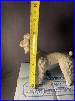 Lladro Porcelain 1259'Standing Poodle' Dog Figurine WithOriginal Box