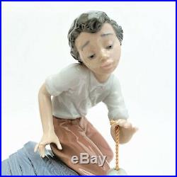 Lladro Porcelain 5797'Come Out & Play' Boy with Dog & Ball Figurine with Box