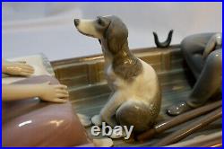 Lladro Porcelain AMOR LOVE BOAT Signed by Catalá 132/3000 Dog Girl Parents #5453