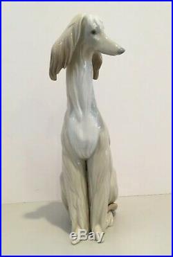 Lladro Porcelain Afghan Hound Dog #1069 Retired EUC No Box