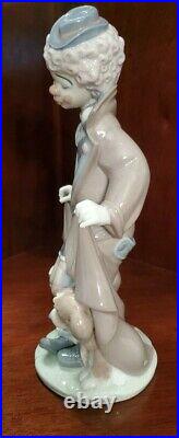 Lladro Porcelain Clown Figurine # 5901 Surprise- Clown & Dogs