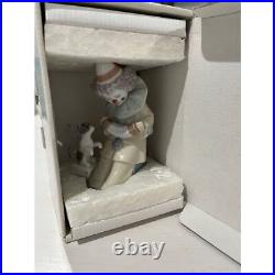 Lladro Porcelain Clown Figurine with Dog Collectible Home Decor Vintage
