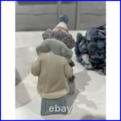 Lladro Porcelain Clown Figurine with Dog Collectible Home Decor Vintage