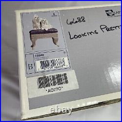 Lladro Porcelain Figurine 6688 Looking Pretty Maltese Dogs on Ottoman With Box
