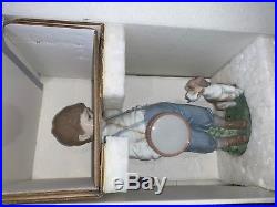Lladro Porcelain Figurine 6846 Friendly Duet Boy With Dog & Drum New Mint In box