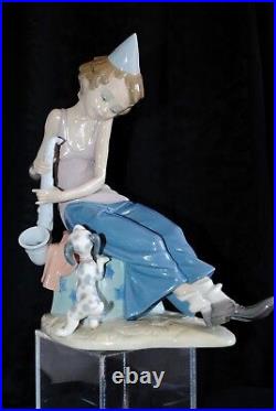 Lladro Porcelain Figurine Clown With Saxophon Dog 5059g Payasito Saxofon Spain