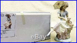 Lladro Porcelain Figurine Retired Picture Perfect, Lladro Lady With Dog