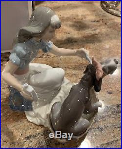Lladro Porcelain Figurine Take Your Medicine (Nurse & Dog)