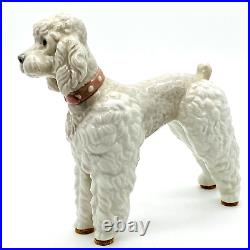 Lladro Porcelain Figurine Wooly Poodle Standing w Collar #1259 VTG Retired 1985