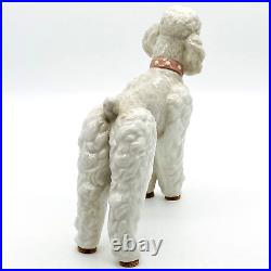 Lladro Porcelain Figurine Wooly Poodle Standing w Collar #1259 VTG Retired 1985