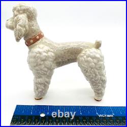 Lladro Porcelain Figurine Wooly Poodle Standing w Collar #1259 VTG Retired 1985