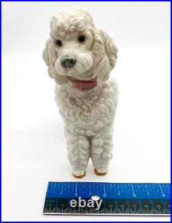 Lladro Porcelain Figurine Wooly Poodle Standing w Collar #1259 VTG Retired 1985