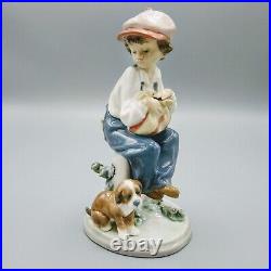 Lladro Porcelain Figurine of Boy and Dog by Antonio Ramos