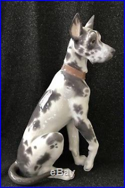 Lladro Porcelain Great Dane Dog 6558 Retired 18.5 Tall Figurine
