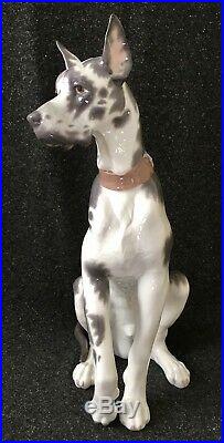 Lladro Porcelain Great Dane Dog 6558 Retired 18.5 Tall Figurine