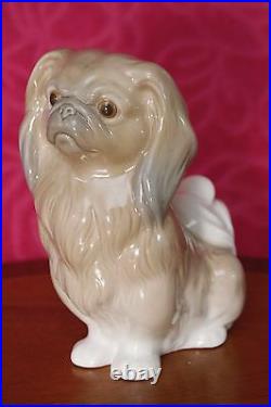 Lladro Porcelain Pekingese Dog 6 Tall
