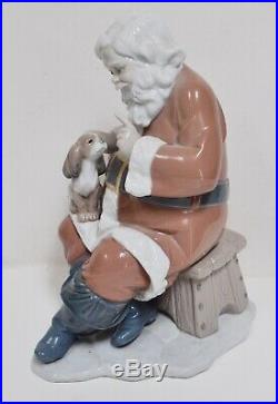 Lladro Porcelain Santa & Dog #6890 SANTA'S LITTLE SECRET with Box Retired