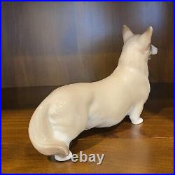 Lladro Porcelain Welsh Corgi Pembroke Dog Figurine Excellent