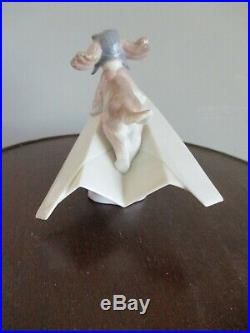 Lladro Porcelain'let's Fly Away' Dog On A Paper Plane #6665