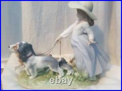 Lladro Puppy Parade Girl with Dogs Figurine 01006784 Great Condition
