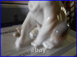 Lladro Puppy With Snail #6211-new Friend 1971-1981-excellent Condidion 5x4/75