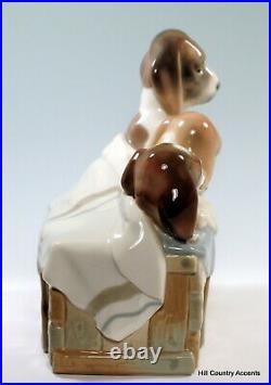 Lladro Pups In The Box #1121 Mother Dog & Three Puppies $850 Large, Mint