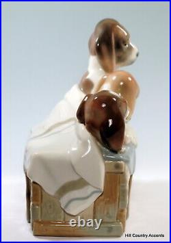 Lladro Pups In The Box #1121 Mother Dog & Three Puppies $875 Large, Mint