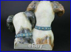 Lladro Rare Dog Bust Gres finish How adorable