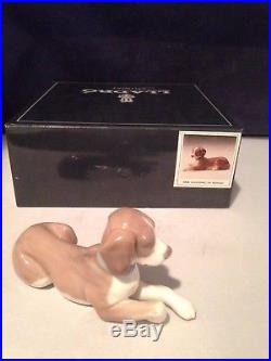 Lladro Relaxing Dog Figurine #5349 Rare Hard To Find Retired Excellent Conditi