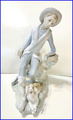 Lladro Retired 4659 Country Boy Shepard Dog Man Porcelain Sculpture Made Spain