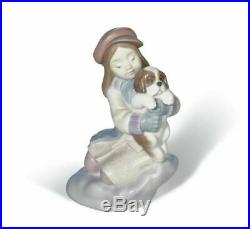 Lladro Retired I'll keep you warm 01008265 Girl with a dog 8265 New