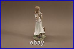 Lladro Retired Porcelain Figure Whispering Breeze Young Girl with Dog