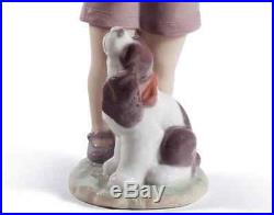 Lladro Retired girl with dogs 01008690 CAN I KEEP THEM 8690 original BOX
