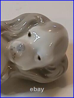 Lladro Rosal Espana Dog and Snail Figurine Retired in 1965 Cocker Spaniel Puppy