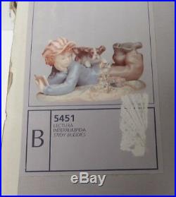 Lladro STUDY BUDDIES Figurine #5451, Boy with Dog, MIB
