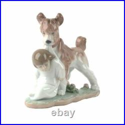 Lladro Safe And Sound Dog Figurine #6556 Brand Nib Baby Boy Rare Cute Save$ F/sh