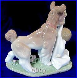 Lladro Safe And Sound Dog Figurine #6556 Brand Nib Baby Boy Rare Cute Save$ F/sh
