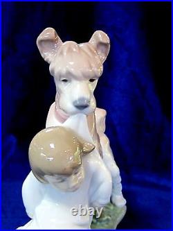 Lladro Safe And Sound Dog Figurine #6556 Brand Nib Baby Boy Rare Cute Save$ F/sh