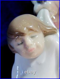 Lladro Safe And Sound Dog Figurine #6556 Brand Nib Baby Boy Rare Cute Save$ F/sh