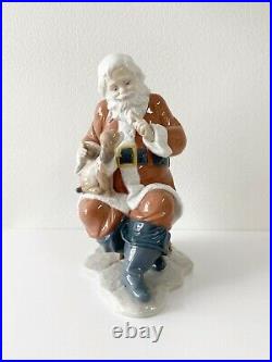 Lladro Santa's Little Secret Figurine Magical Workshop 6890 With Box Dog