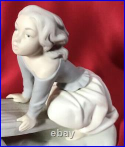 Lladro Seesaw #4867 Girl & Boy with Dog on Seesaw (Matte Finish)