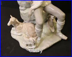 Lladro, Shepard Boy with ewe, lamb and dog, Figurine, #4571, Spain