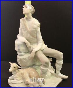 Lladro, Shepard Boy with ewe, lamb and dog, Figurine, #4571, Spain