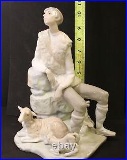 Lladro, Shepard Boy with ewe, lamb and dog, Figurine, #4571, Spain