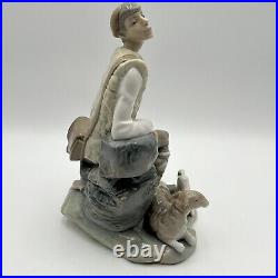 Lladro, Shepard Boy with ewe, lamb and dog, Large Figurine, #4571, Spain