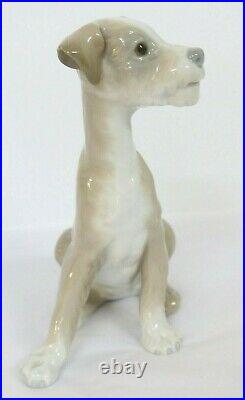 Lladro Sitting Dog Porcelain Figurine #4583